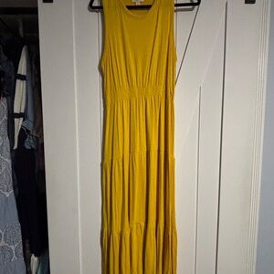Style & Co Yellow Sleeveless Maxi Dress